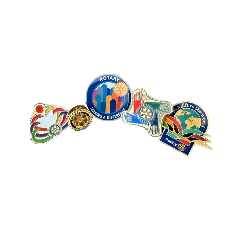 Vintage Rotary International Lapel Pins Lot Mixed Presidential Themes Collector
